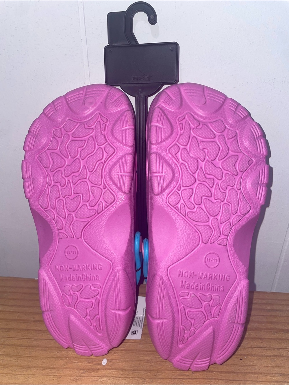 Kids Pink Spider-Verse Slip-On Clogs with Blue Strap - Picture 2 of 2